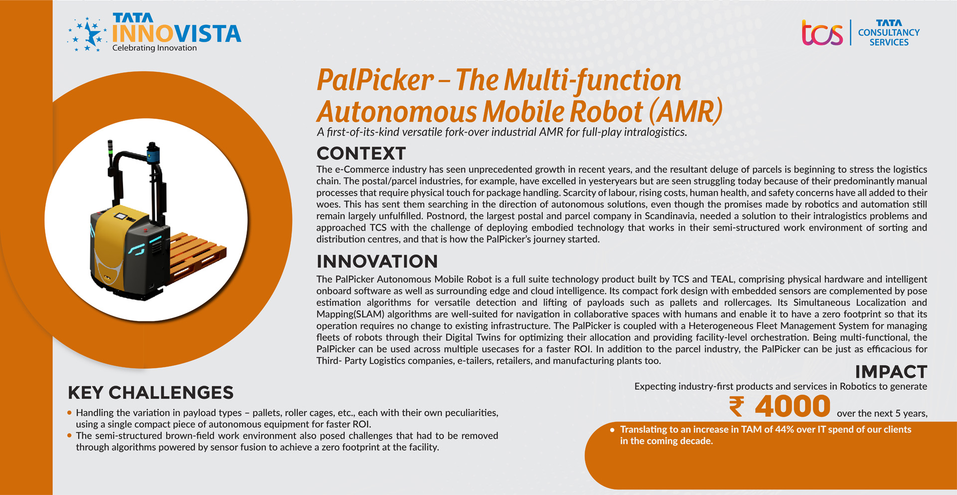 TCS- PalPicker - Autonomous Mobile Robot Platform
